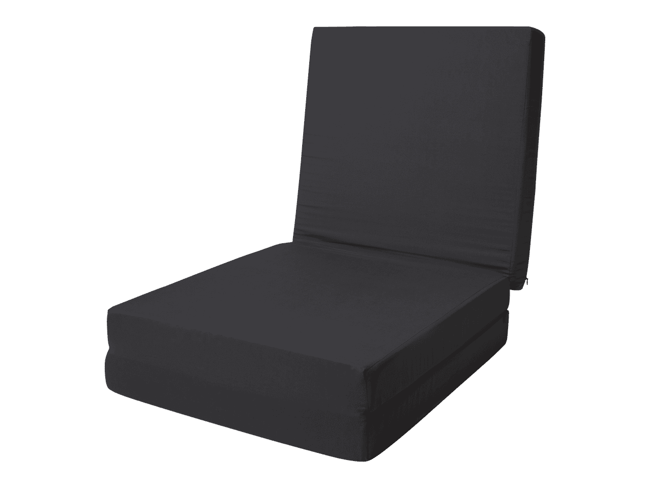 Taitettava patja, tummanharmaa, pystyssä