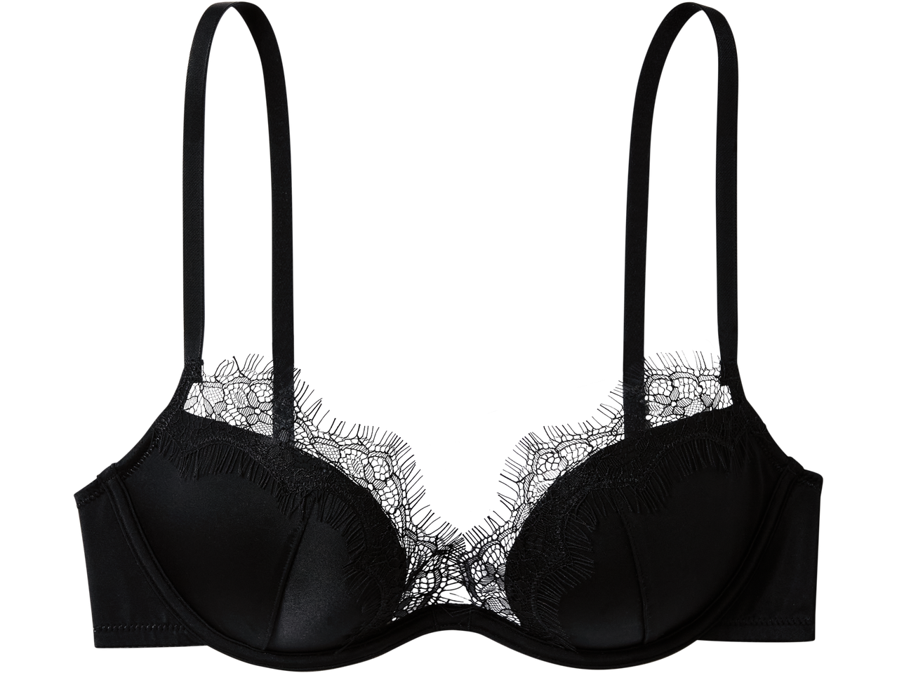 Sutiã preto Esmara com detalhes em renda