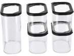 Silvercrest® providne posude za suve namirnice sa crnim poklopcima