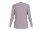 Back view of a women's long-sleeved functional shirt in dusty pink