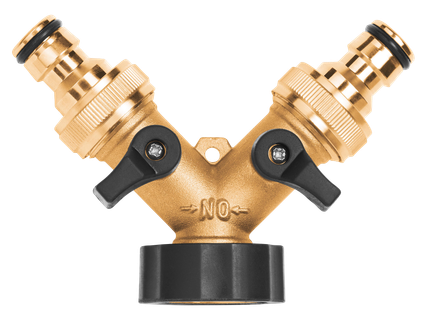 Sárgaréz tömlőcsatlakozó / Y-elosztó