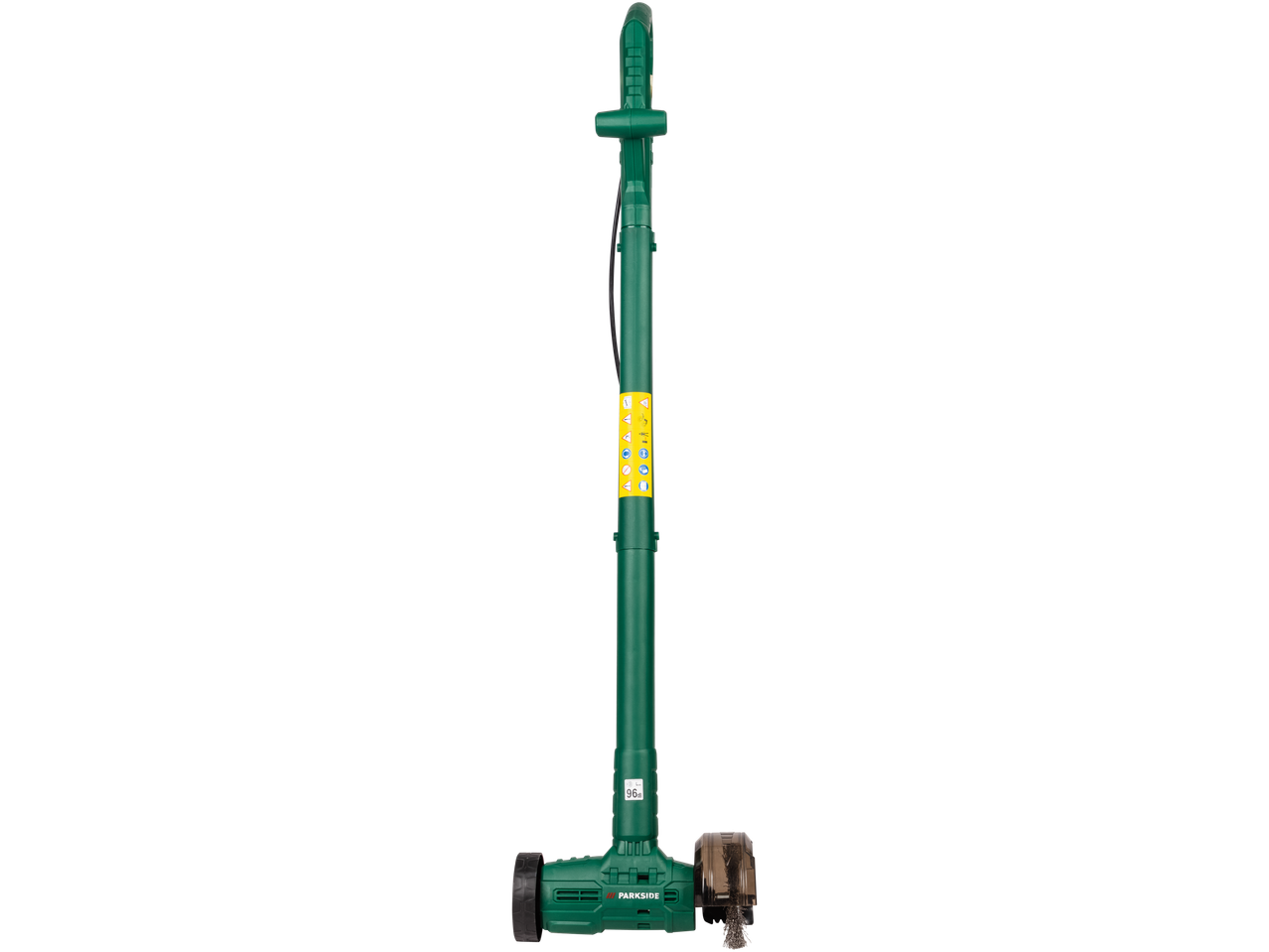 Електрическа четка за фуги Parkside, зелена, с колела и метална четка.