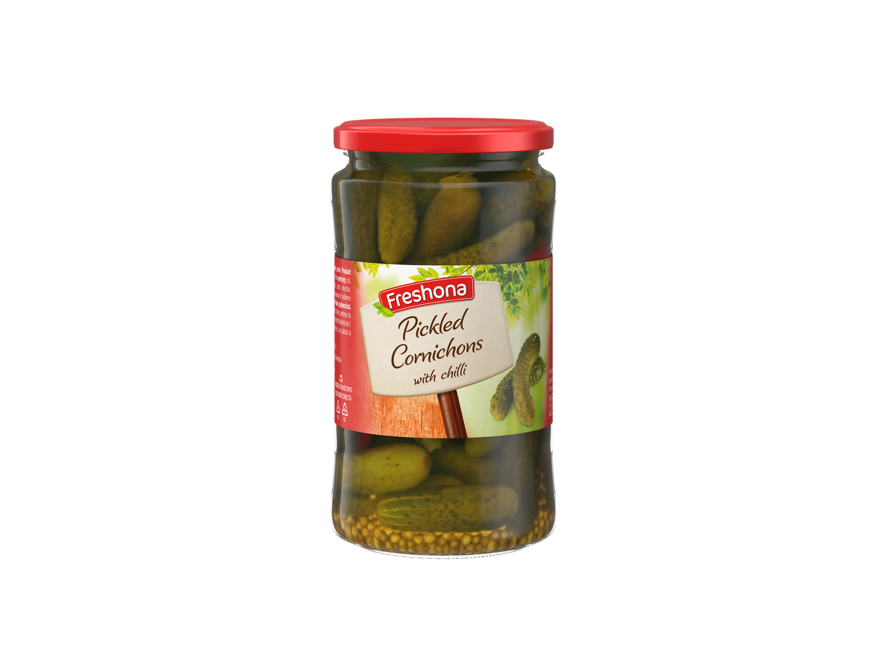 Cornichon murături Freshona cu ardei iute.