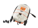 Portable electric air pump with various nozzles and a car power adapter