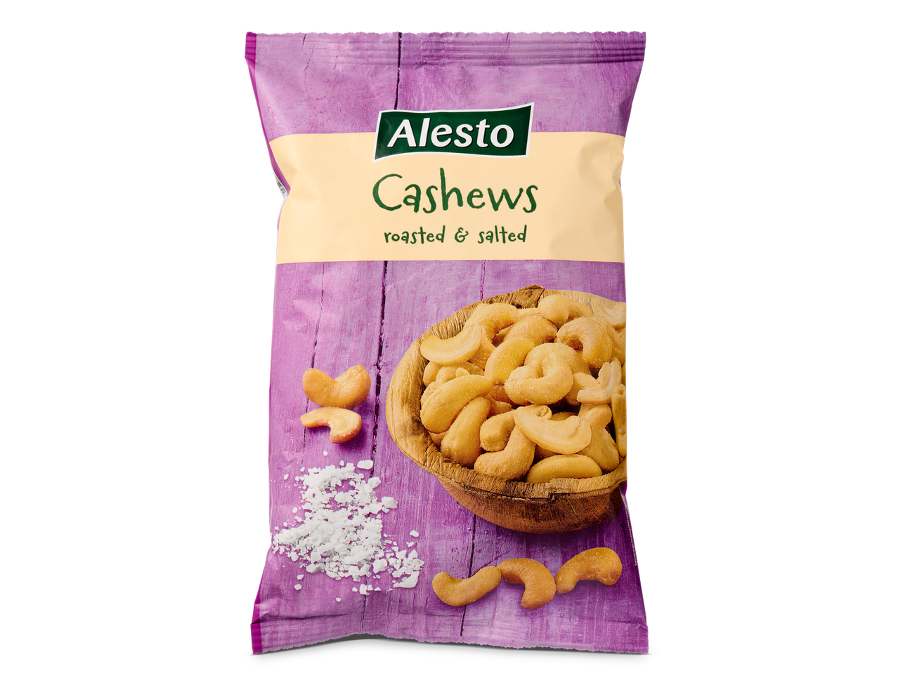 Zak Alesto geroosterde en gezouten cashewnoten.