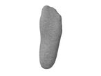 Single grey sock, bottom view, on a white background.