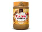 Pot pindakaas met stukjes pinda, bron van eiwitten.