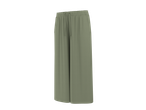 Calças culotte ESMARA para mulher em verde azeitona com cintura de cordão.