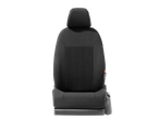 ULTIMATE SPEED car seat covers in black with red stitching