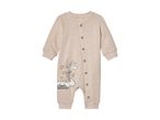 En beige baby-onesie med Bugs Bunny motiv.
