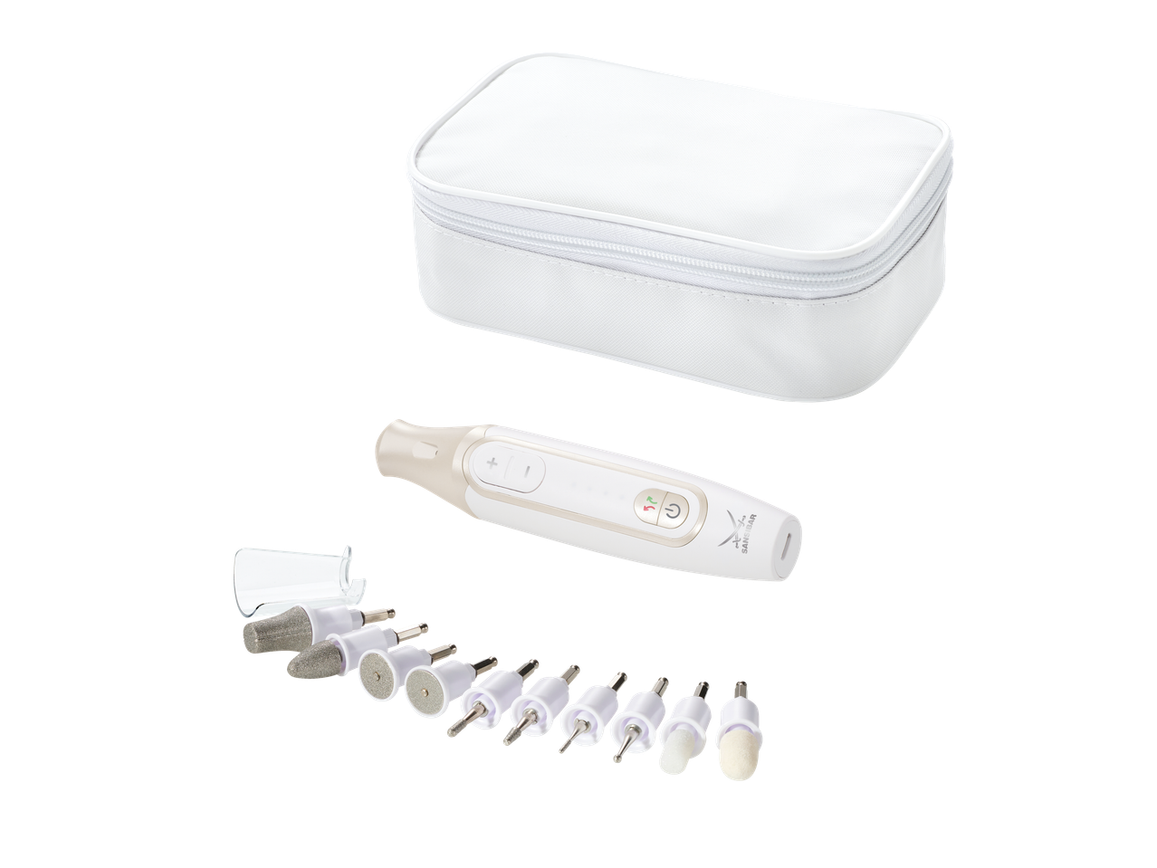 Sansibar® Akku-Maniküre-Pediküre-Set mit Etui und verschiedenen Aufsätzen