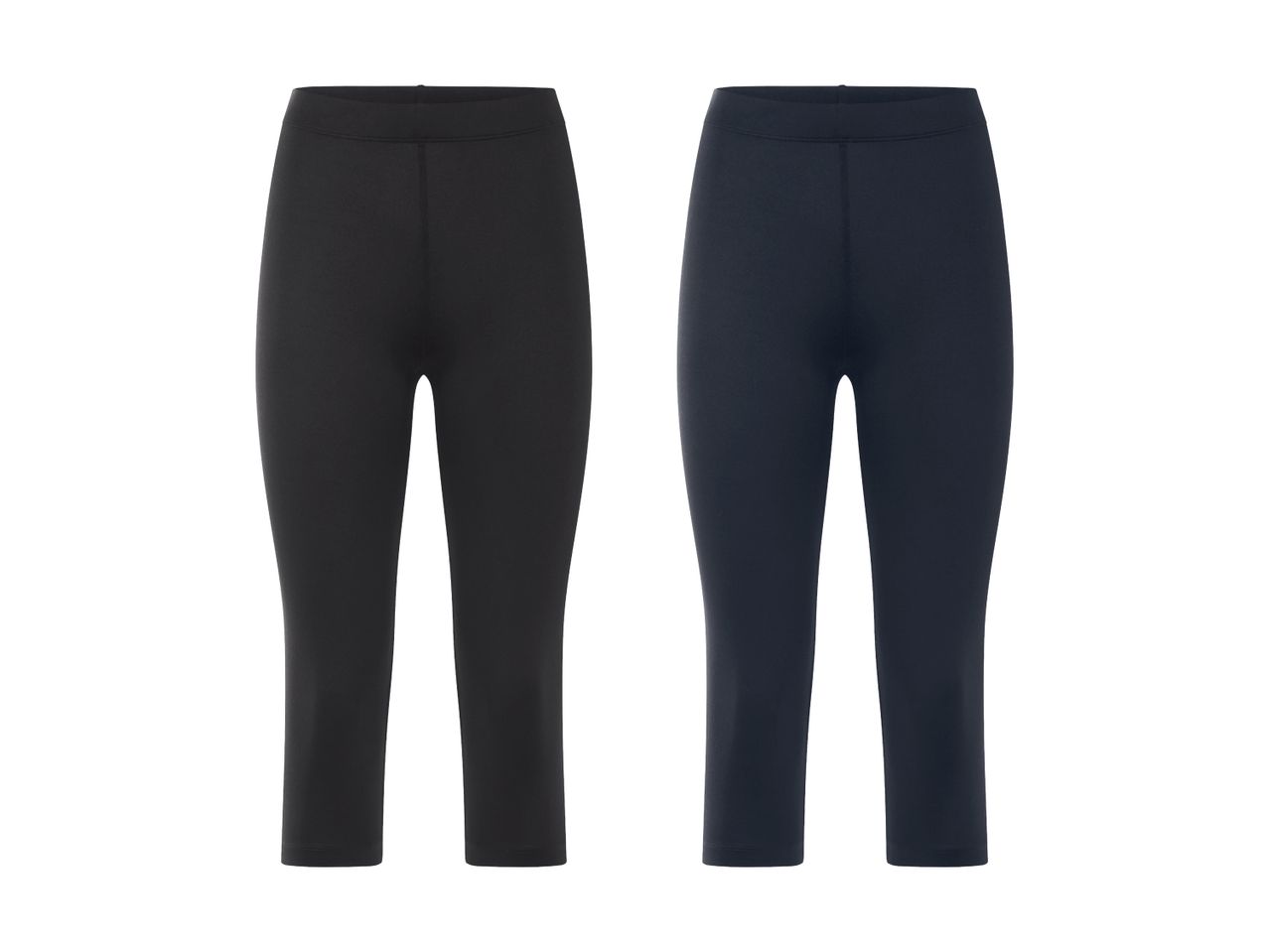 Zwei 3/4 Hosen in Schwarz und Marine.