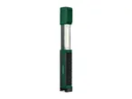 A green and black Parkside LED work light with a bright, illuminated strip.