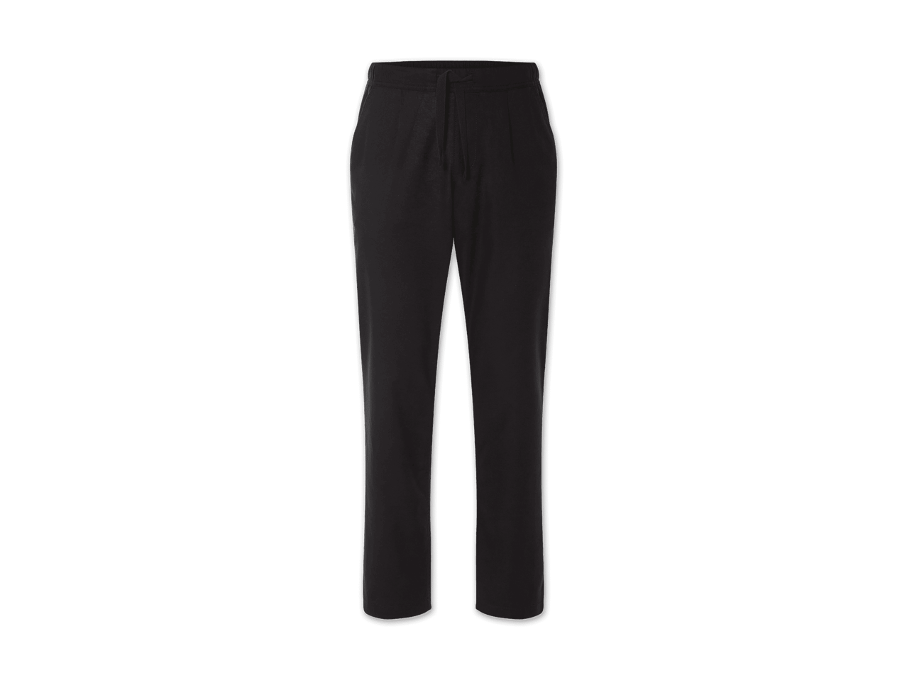 Schwarze Stoffhose.