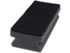 Esponja de limpeza de grelhador JES COLLECTION, preta, com superfície abrasiva e de espuma.