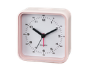 Pink quartz clock, simple design.
