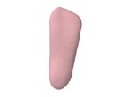 A single pink sock, viewed from the side, on a white background.