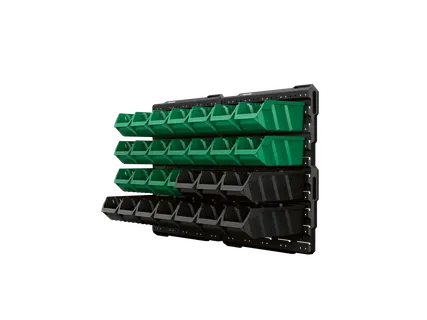 Sieninė lentyna su įrankių laikymo dėžutėmis