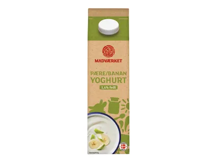 MADVÆRKET Frugtyoghurt pære/banan 1,5%