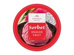 Dragon fruit sorbet in a bowl, Japanese style, with dragon fruit slices.