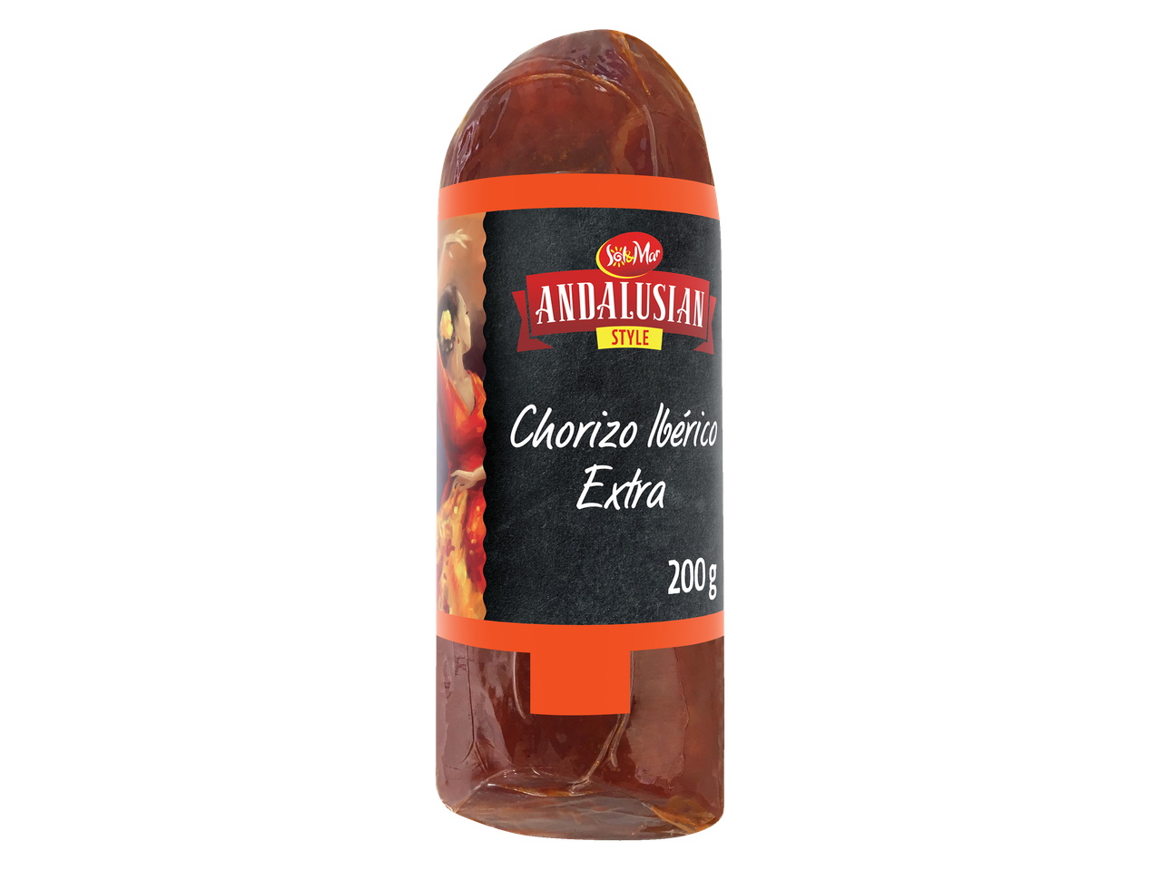 Sol&Mar  Колбас по испанска рецепта Чоризо Ibérico Extra, 200 g/опаковка.