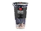High protein coffee drink with 19g protein per cup, no added sugars, and low fat.