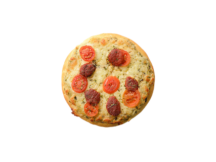 Mini pica su mocarela ir saulėje džiovintais pomidorais