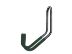 Double bike hooks with green coating.
