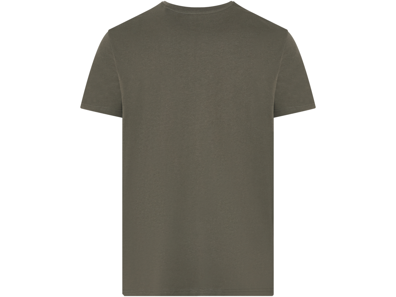 Tricou verde măslin cu mâneci scurte.
