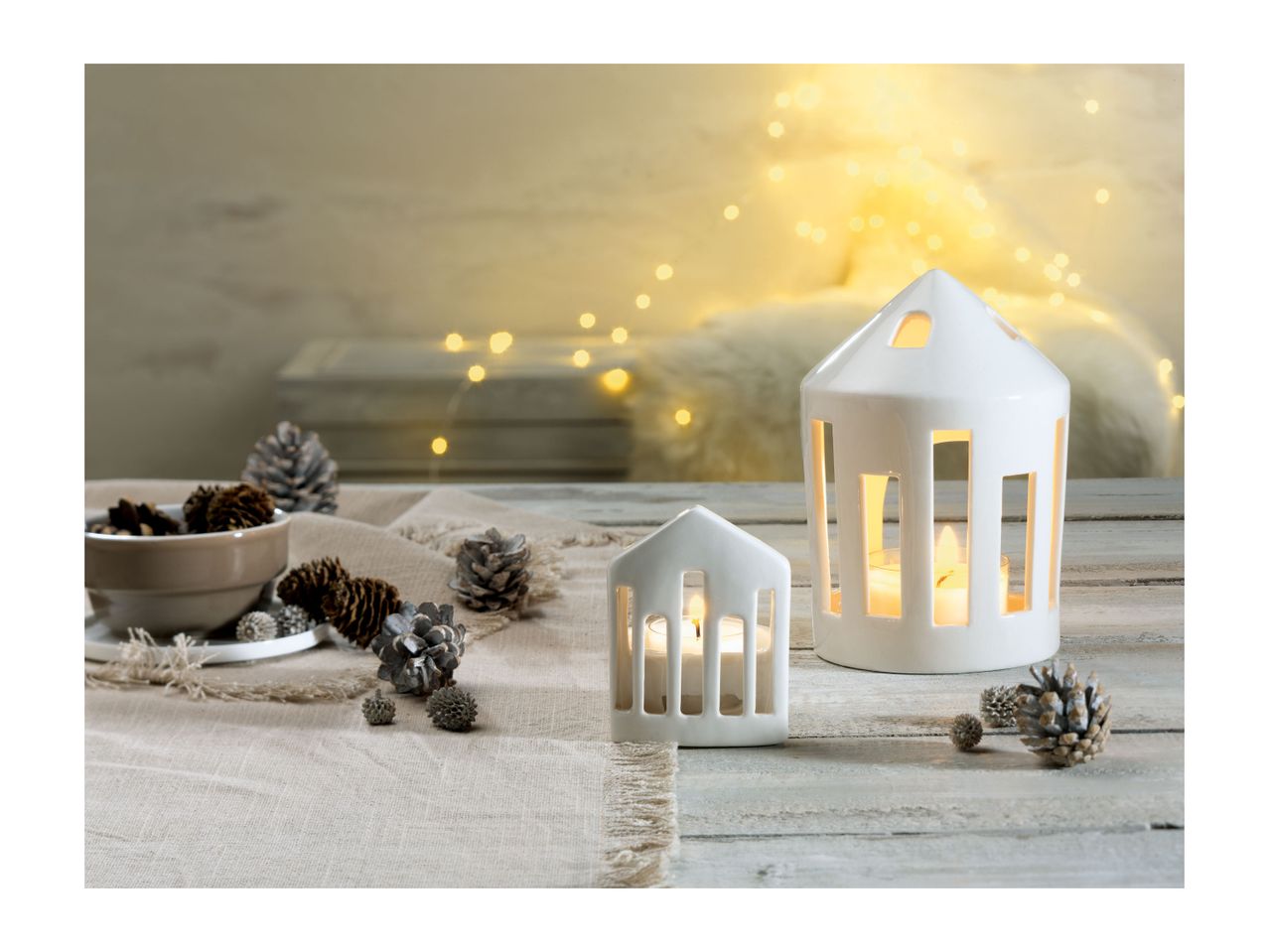 Go to full screen view: Livarno Home Tealight Holder Set/ Decorative Christmas Trees - Image 6