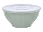 Light green mixing bowl with a translucent white lid