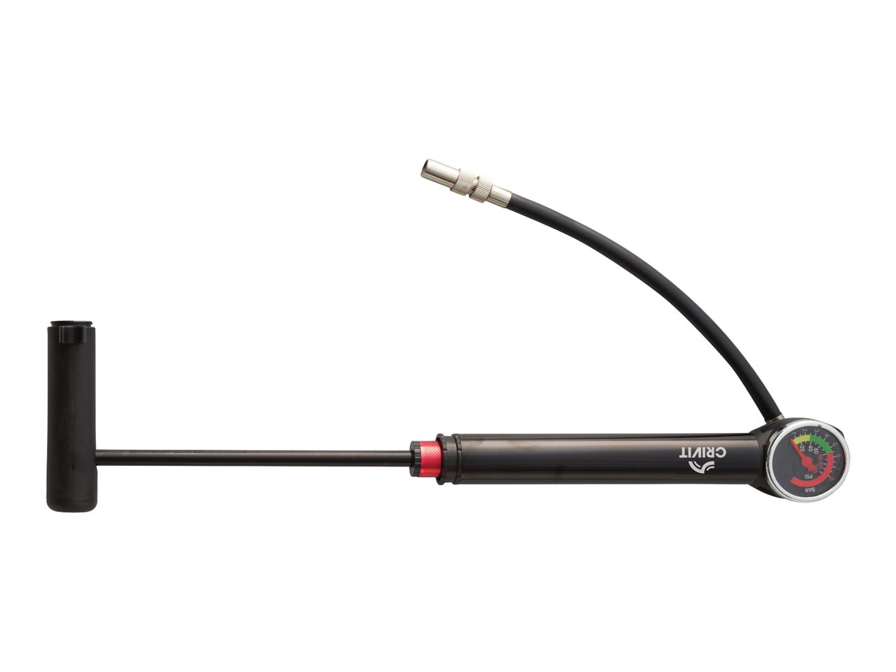 CRIVIT high-pressure bicycle pump with gauge.