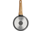 Caçarola de alumínio SILVERCREST com cabo efeito madeira e base com o logótipo 'SPICE & SOUL'.