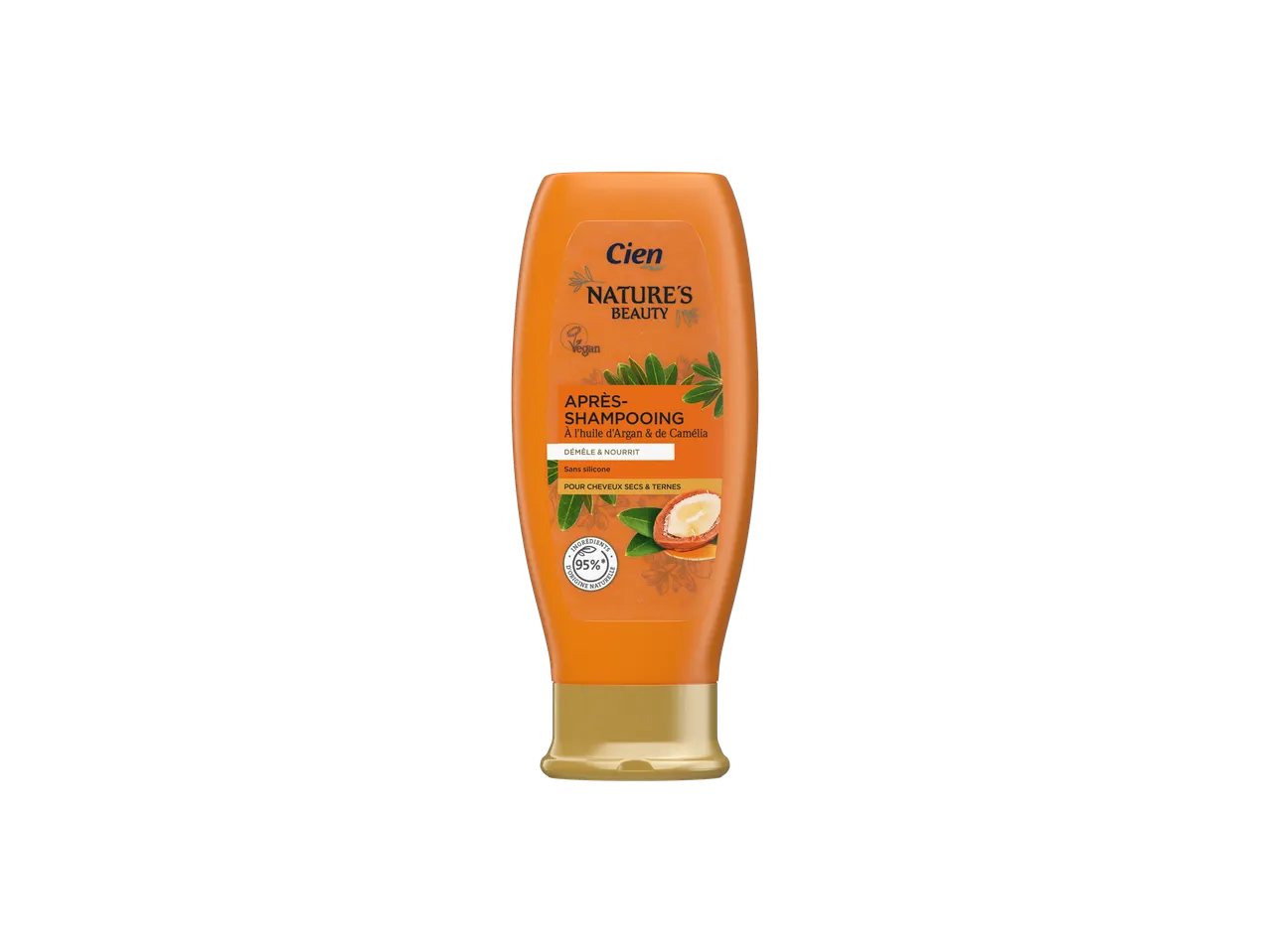 Après-shampooing Cien Nature's Beauty à l'huile d'Argan et de Camélia pour cheveux secs et ternes