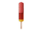 Gelatelli Sladoled na palčki premium: picolé de três sabores (morango, laranja, limão).