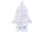 Livarno home 24 valge jõulukuuli komplekt puu kujul