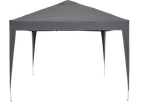 Sivi sklopivi šator sa metalnim okvirom, idealan za događaje na otvorenom.