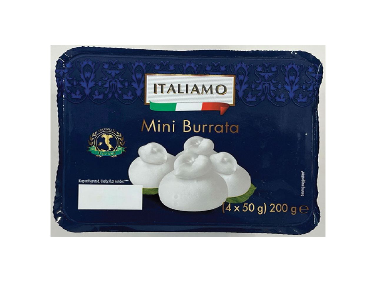 Italiano mini burrata sir u pakovanju.