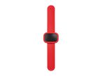 Red slap band with a black magnetic surface