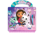 Gabby's Dollhouse activity book with pens: Netflix characters and designs.