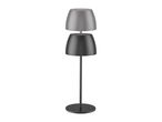 Modern dark grey table lamp with an adjustable height shade