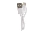 White USB-A to USB-C charging cable