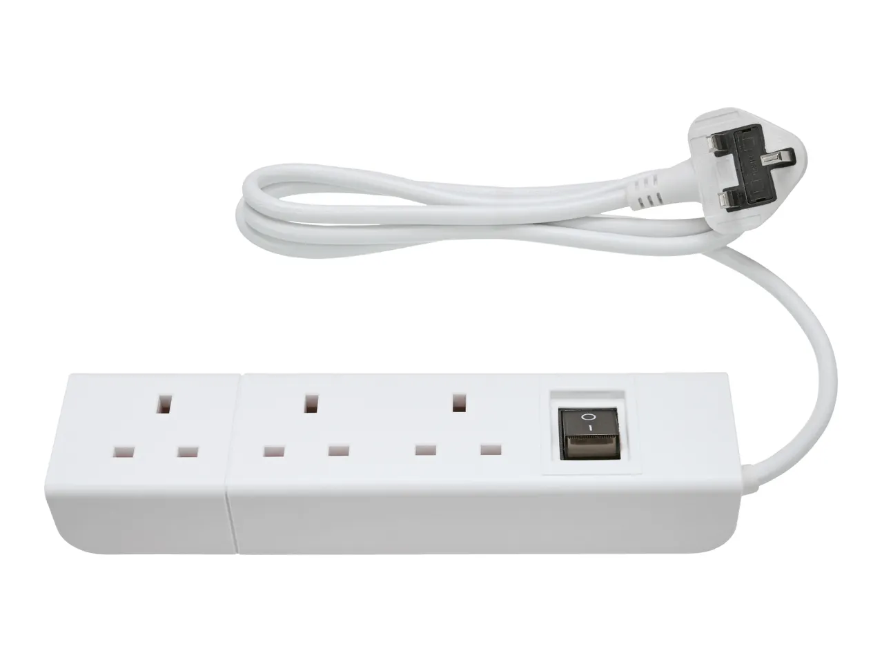 White 3 Socket Extension Lead