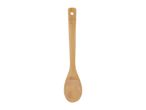 Bamboo cooking spoon with a hole in the handle