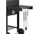 GRILLMEISTER Holzkohle-Grill com utensílios de churrasco pendurados