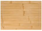 Дъска за рязане от бамбук с жлеб за отцеждане.
