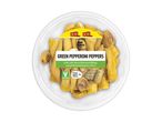 Ol' Del Green Pumpkin Peppers in a clear plastic container.