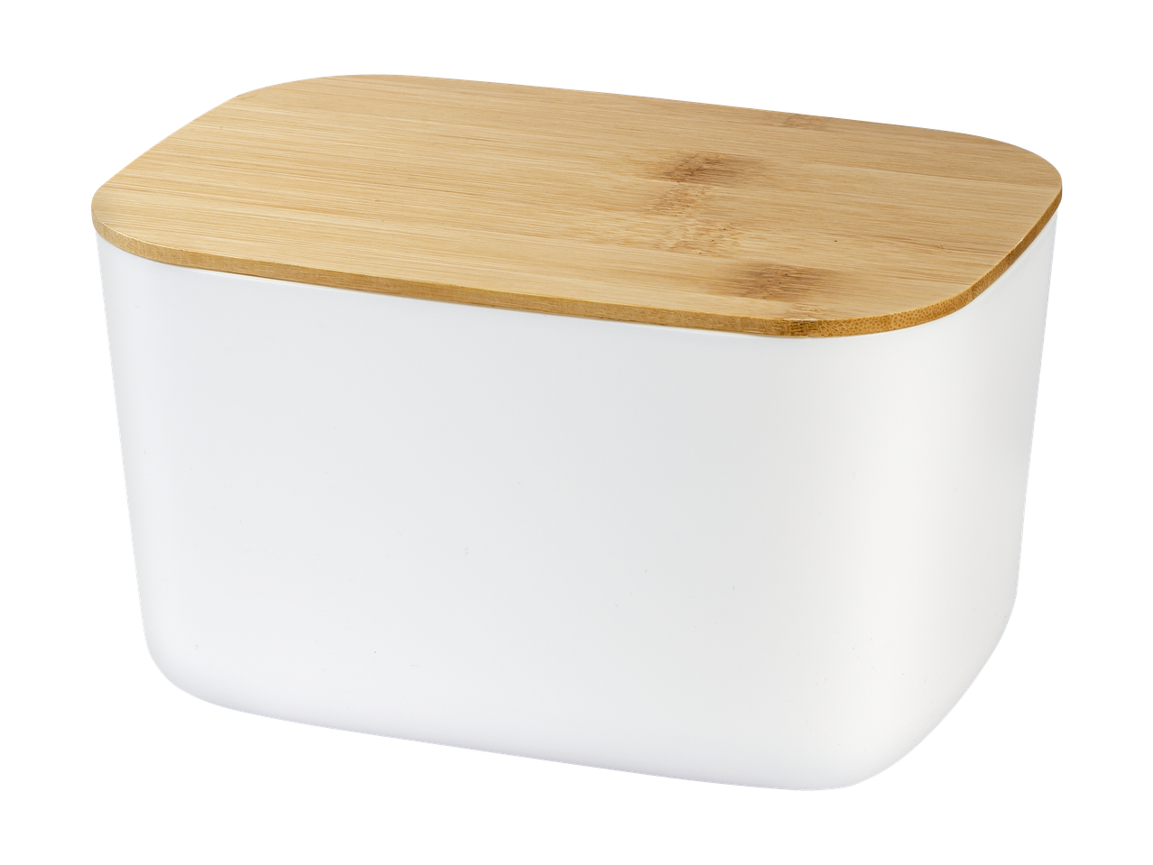 Bijela kutija za pohranu s drvenim poklopcem