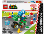 Lego Super Mario Yoshi Bike set with a blue Yoshi figure on a green bike.