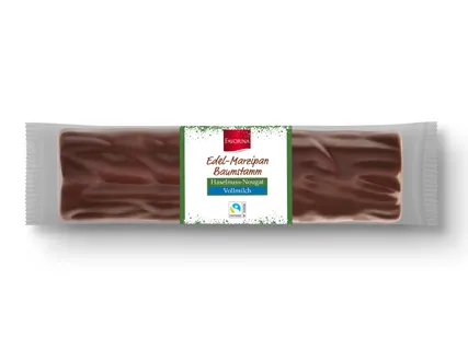 Favorina Edelmarzipan Baumstamm Haselnuss-Nougat Vollmilch